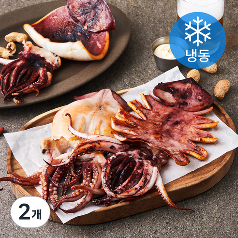 바다보소 구룡포에서 말린 반건조 오징어 3미 (냉동), 540g, 2개