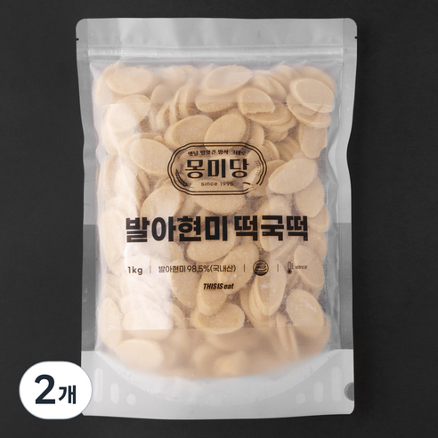 몽미당 발아현미 떡국떡, 1kg, 2개