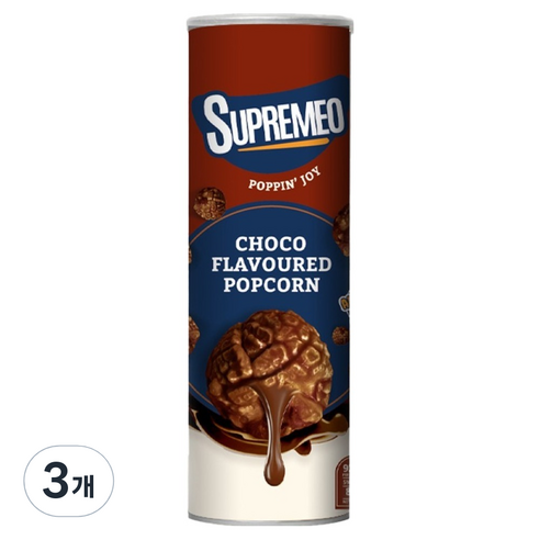 슈프리모팝콘 초코맛, 3개, 80g