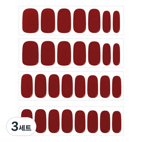 데싱디바 글로우 네일스티커 20p 세트, 하트, 3세트