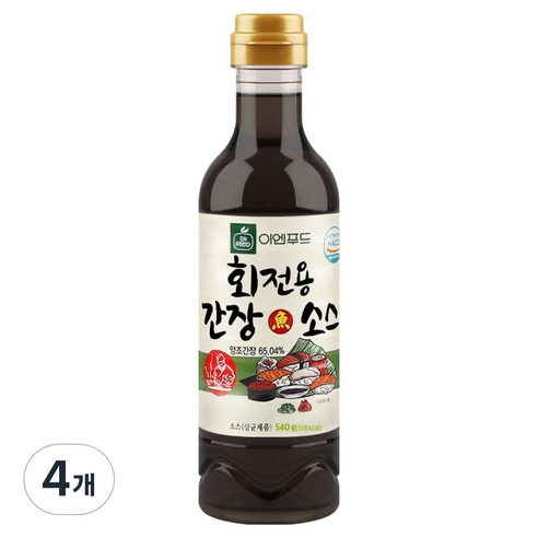 이엔푸드 회전용 간장소스, 540g, 4개