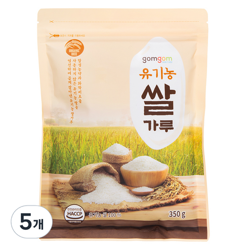 곰곰 유기농 쌀가루, 350g, 5개