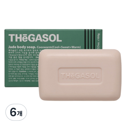 에덴디 때가솔 목욕비누 제이드, 86g, 6개