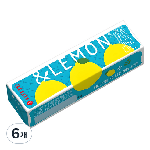 롯데웰푸드 &후르츠 레몬껌, 6개, 26g