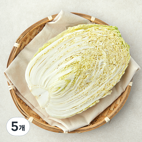 국내산 배추 1/2통, 800g, 1개입, 5개