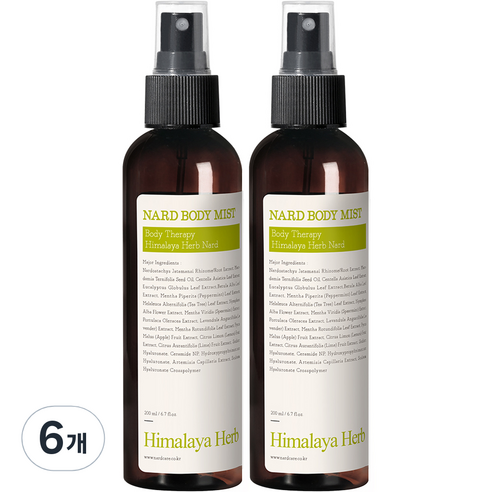 부케가르니 나드 바디미스트 레몬민트향, 200ml, 6개