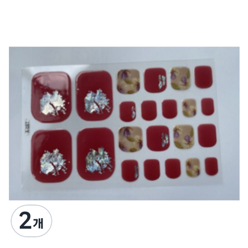 블루코지 패디팁 스티커 발꾸미기, 2개, Type 22