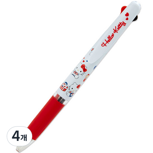 산리오 제트스트림 3색 볼펜 0.5mm, 리본키티, 4개