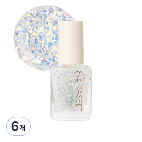 파셋 셀럽 네일컬러 폴리쉬 매니큐어 7ml, 45 머메이드홀로, 6개
