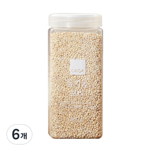 ORGA 유기농 보리, 800g, 6개