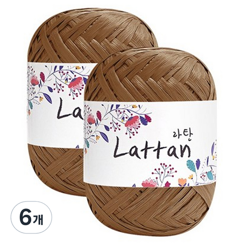 yarna 라탄 2볼 라피아실 40g, 11번(반유광), 6개