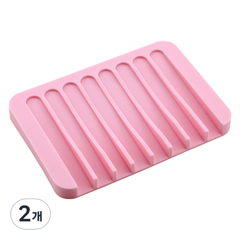 빨래판 비누 보관함, 연분홍, 2개