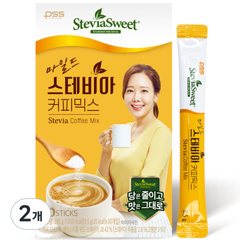펄세스 마일드 스테비아 커피믹스, 30개입, 2개