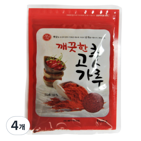 해가원 깨끗한 고춧가루, 100g, 4개