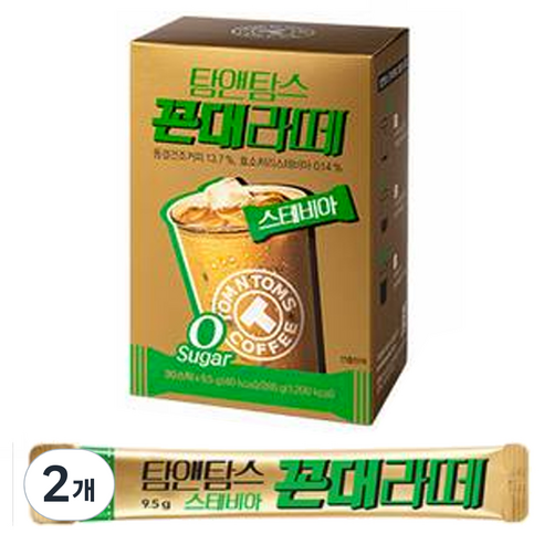 탐앤탐스 꼰대라떼 스테비아 커피믹스 285g, 30개입, 2개