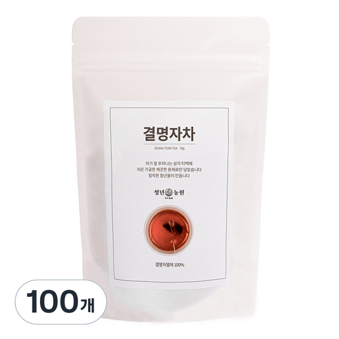 청년농원 저온가공 결명자차 삼각티백, 1g, 100개