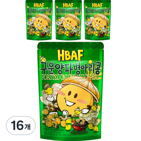 바프 구운양파맛 병아리콩, 90g, 16개