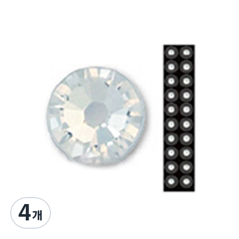 와사비네코 미미츠보 쥬얼리 귀지압패치 S 2.5mm 20p, 크리스탈20pcs_S(2.5mm), 4개