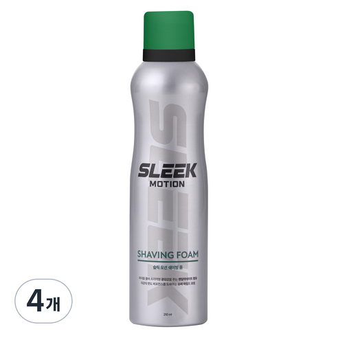 도루코 슬릭 모션 쉐이빙 폼, 4개, 210ml