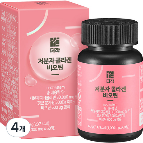 더작 저분자 콜라겐 비오틴, 60정, 4개