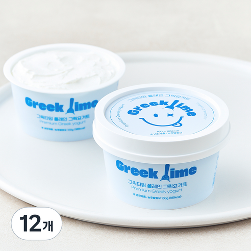 그릭타임 플레인 그릭요거트, 100g, 12개, 1개입