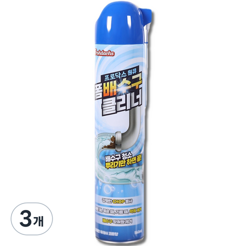 프로닥스 원큐 폼 배수구 다용도 클리너, 3개, 560ml