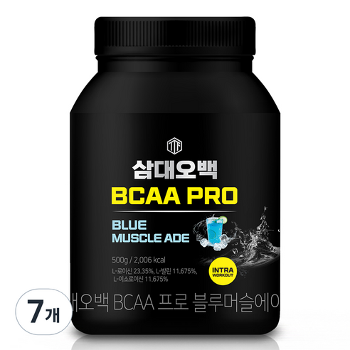 삼대오백 BCAA 프로 헬스보충제 블루머슬에이드, 33회분, 15g, 7개