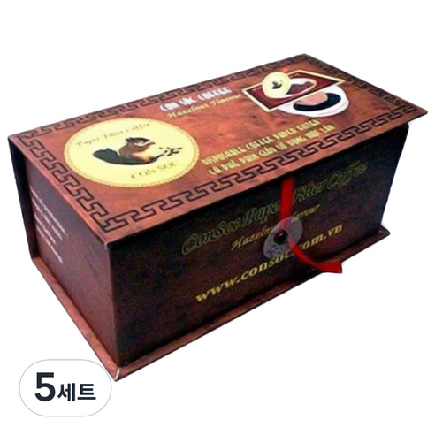콘삭 페이퍼필터 아라비카 헤이즐넛향 원두커피 10p + 설탕 10p, 5세트