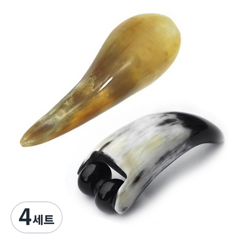 헬스플러스 원뿔 괄사 BJ-001A + 롤링 마사지 괄사 BJ-598B, 4세트, 혼합 색상