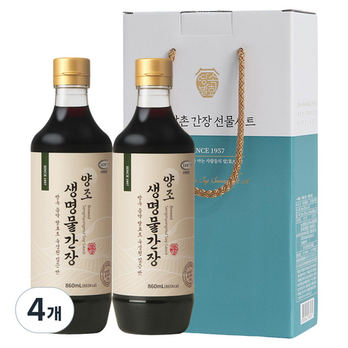 신앙촌 특선 3호 양조간장, 860ml, 4개