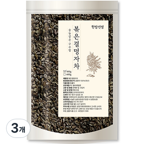 한방선생 볶은 결명자차, 400g, 1개입, 3개
