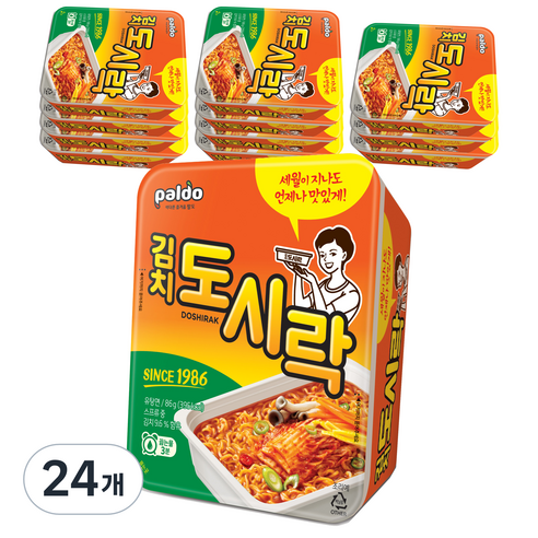 팔도 김치 도시락 컵라면 86g, 24개
