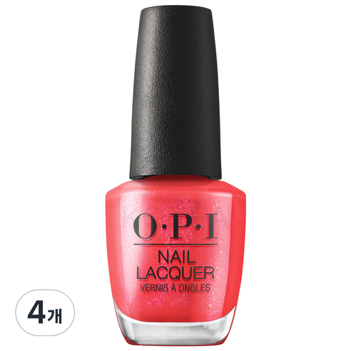 오피아이 네일락커 매니큐어, S010 Left Your Texts on Red, 4개, 15ml