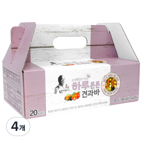 두레촌 강봉석 명인조청 하루든든 견과바, 500g, 4개
