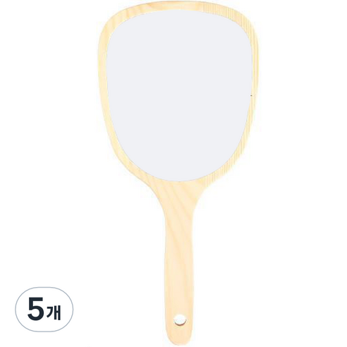 더블제이 우드 메이크업 손거울 B타입, 네츄럴, 5개