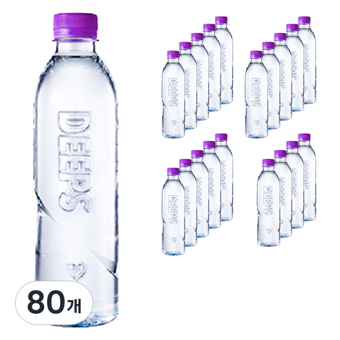 Deeps 해양심층수 에코골드 무라벨, 80개, 500ml
