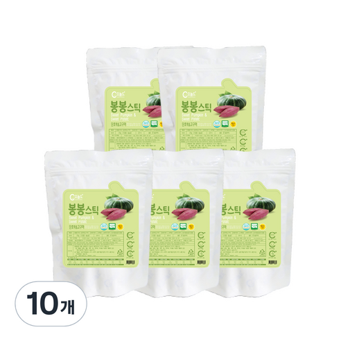 오늘도 유기농 쌀과자 봉봉스틱, 단호박고구마, 25g, 10개