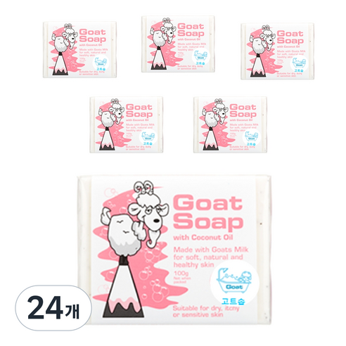 고트 코코넛오일 산양유 비누, 100g, 24개
