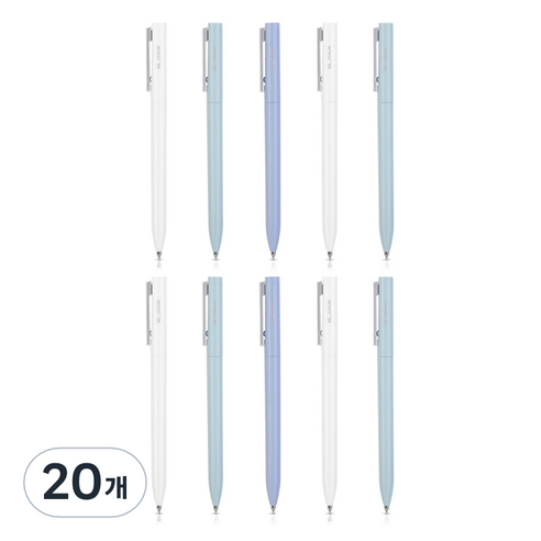 델리 누사인 실버클립 젤잉크펜 0.5mm NS560, 랜덤발송, 20개