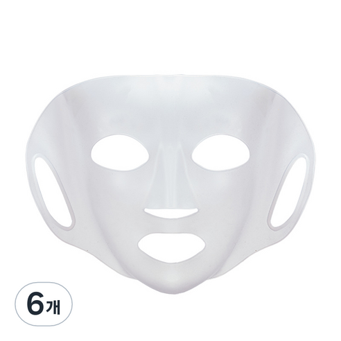 미니맥시 3D 실리콘 다회용 마스크팩, 화이트, 6개