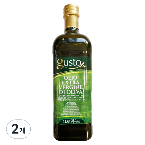 구스토루 엑스트라 버진 올리브 오일, 2개, 1L