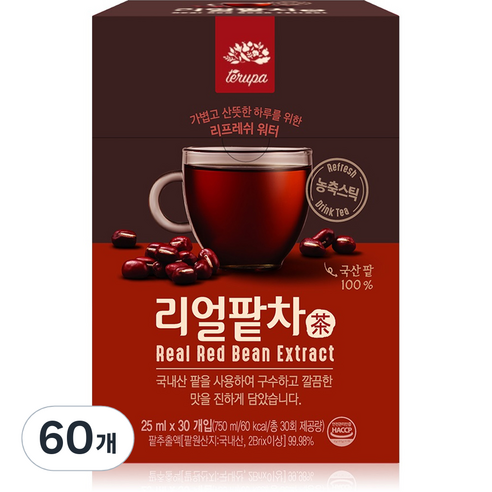 테루파 리얼팥차, 25ml, 60개