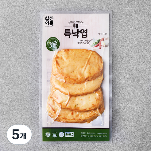 삼진어묵 특낙엽 어묵 4개입, 160g, 5개