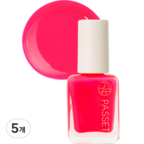 파셋 셀럽 네일 폴리쉬 매니큐어, 59 네온핑크, 7ml, 5개