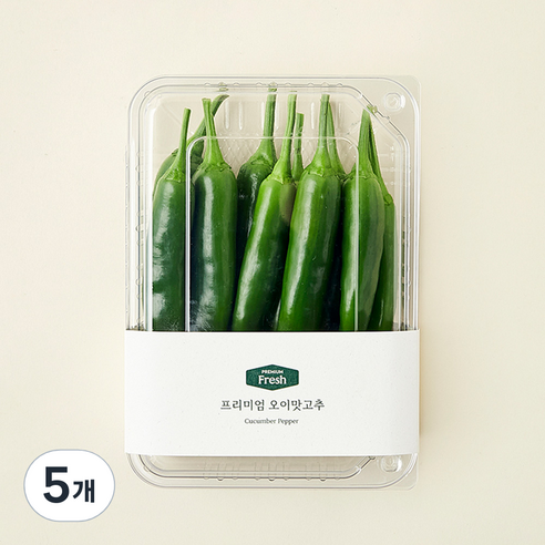 프리미엄 오이맛고추, 200g, 5개