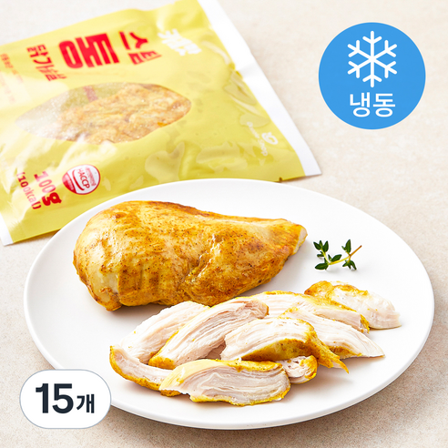 다즐샵 스팀 통 닭가슴살 카레맛 (냉동), 100g, 15개