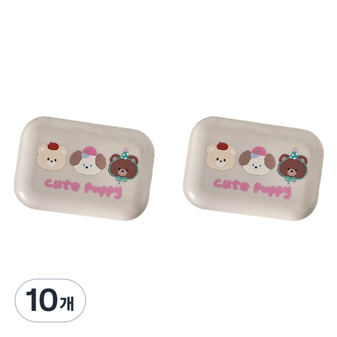 헬씨닷 큐트 퍼피 렌즈통, 화이트, 10개