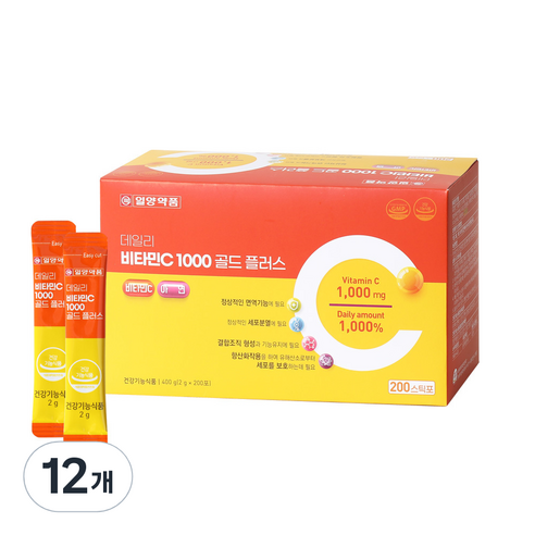 일양약품 데일리 비타민C 1000 골드 플러스 200p, 12개, 400g