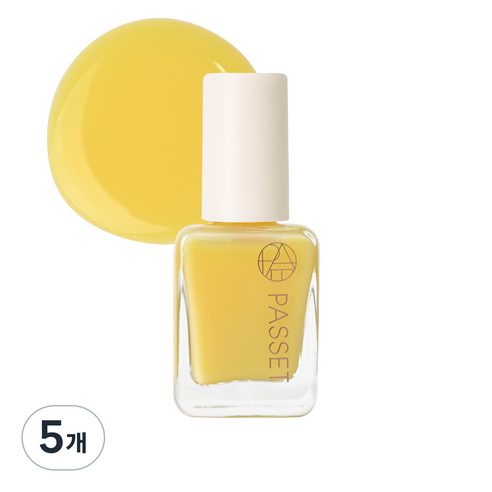 파셋 셀럽 네일컬러 폴리쉬 매니큐어 7ml, 25 레몬옐로우, 5개