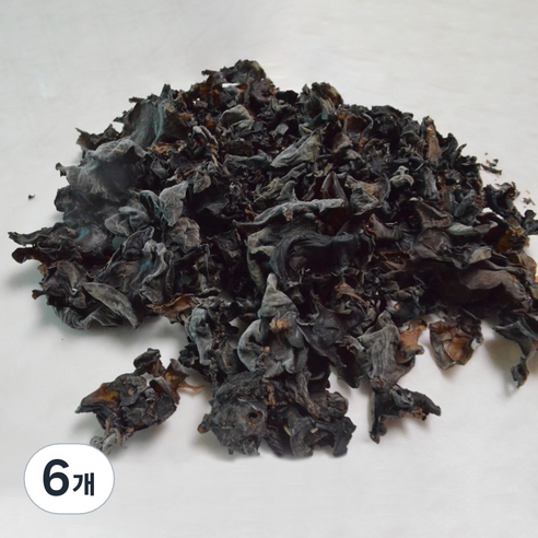 뭉글 말린 흑목이버섯, 100g, 6개